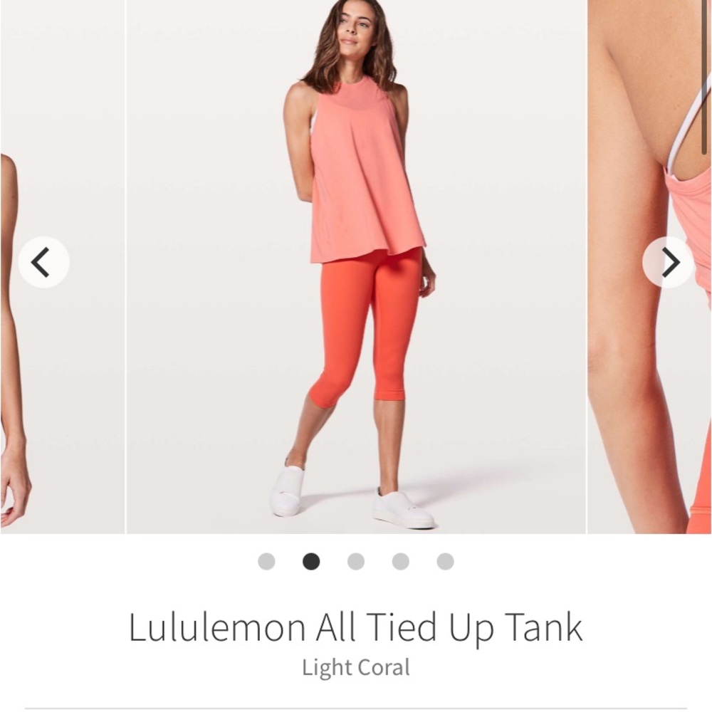 Lululemon all tied up tank sz 6